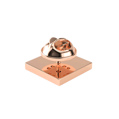 Square Rose Gold Engravable Lapel Pin