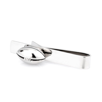 Footy / Rugby Silver Football Tie Bar