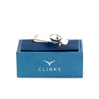 Footy / Rugby Silver Football Tie Bar