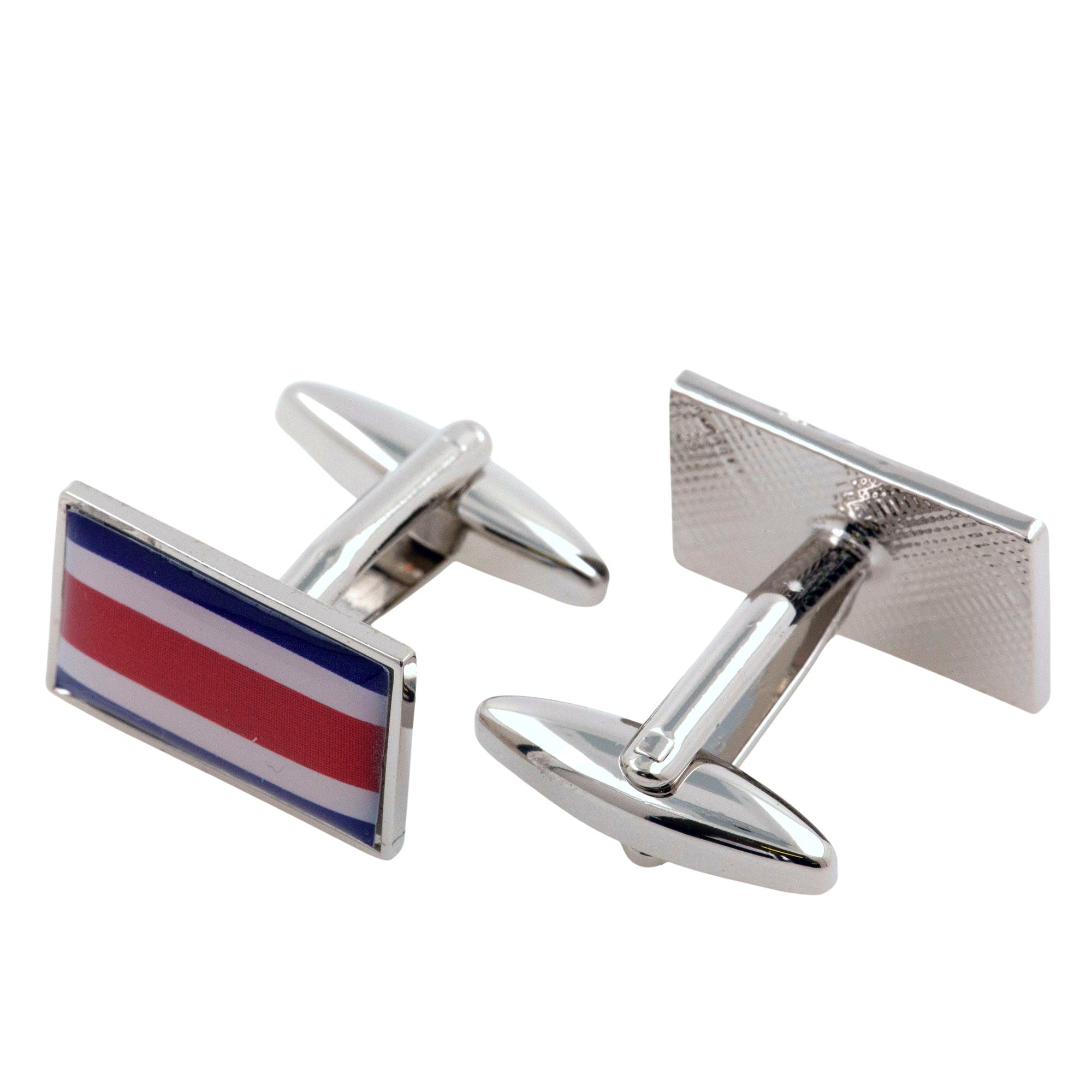 Flag of Costa Rica Cufflinks Novelty Cufflinks Clinks 