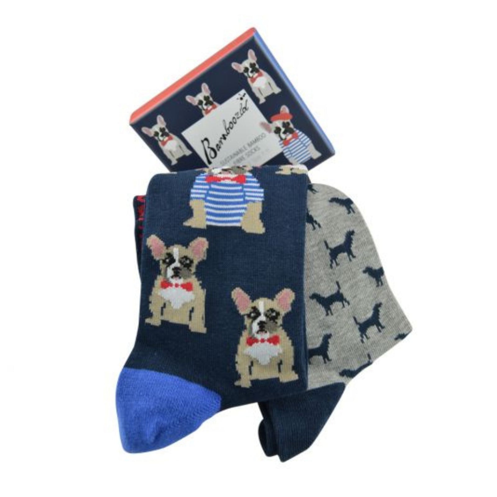 Frenchy Dogs 2 Pair Socks Gift Box