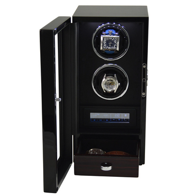 Yarra Duo Watch Winder for 2 + Drawer with Fingerprint Lock