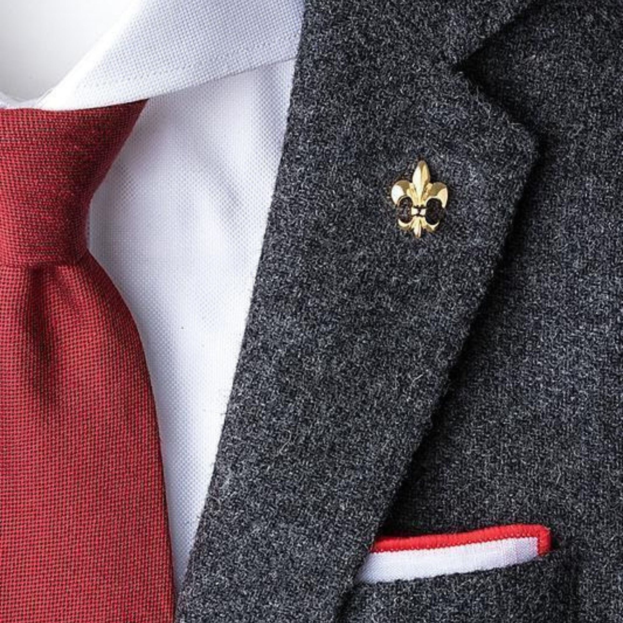 Fleur De Lis Lapel Pin in Gold Lapel Pin Clinks 