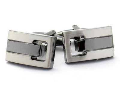 Silver and Gunmetal Cufflinks