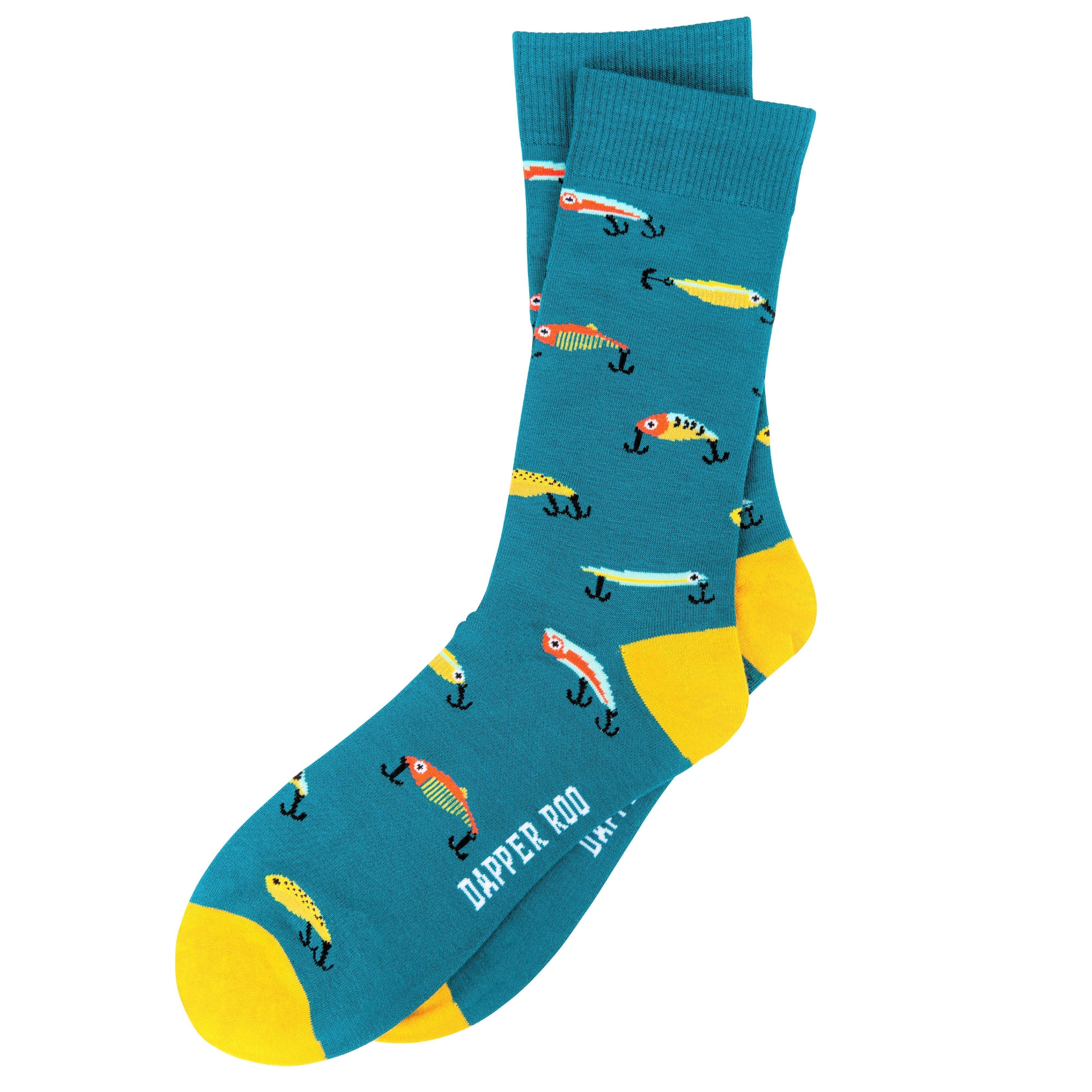 Gone Fishing Bamboo Socks by Dapper Roo Socks Dapper Roo 
