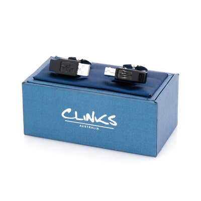 Black USB Cable Cufflinks
