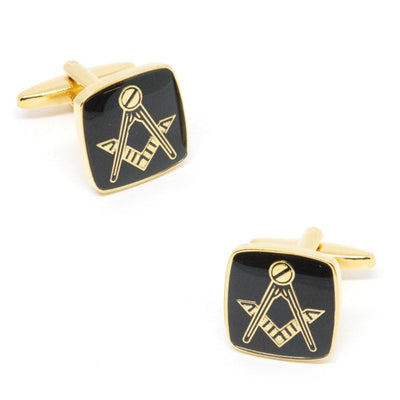 Freemason Masonic Black/Gold Cufflinks