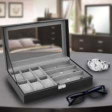 Ebony Wooden Watch Box, 6 Watch Box, 3 Sunglasses, Cuffed Watch Box, Clinks Australia Watch Box, Ebony Watch Boxes on Cuffed, Australia Watch Box, Watch Storage Box, Watch Display Box, 6 Slots Watch Box + 3 Sunglasses, Watch Boxes for 6 , Ebony Watch Box, Wooden Watch Box, Ebony, CB5065, Clinks.com