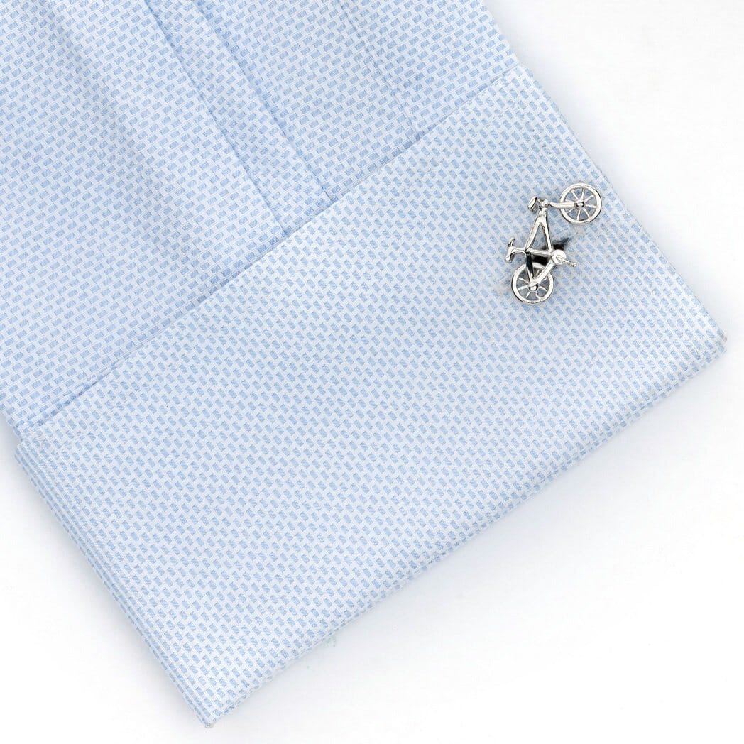 Silver Racing Bike Bicycle Cufflinks Novelty Cufflinks Clinks Australia 