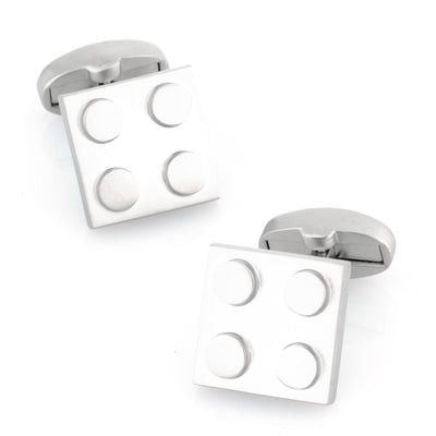 Silver Square Building Block Cufflinks
