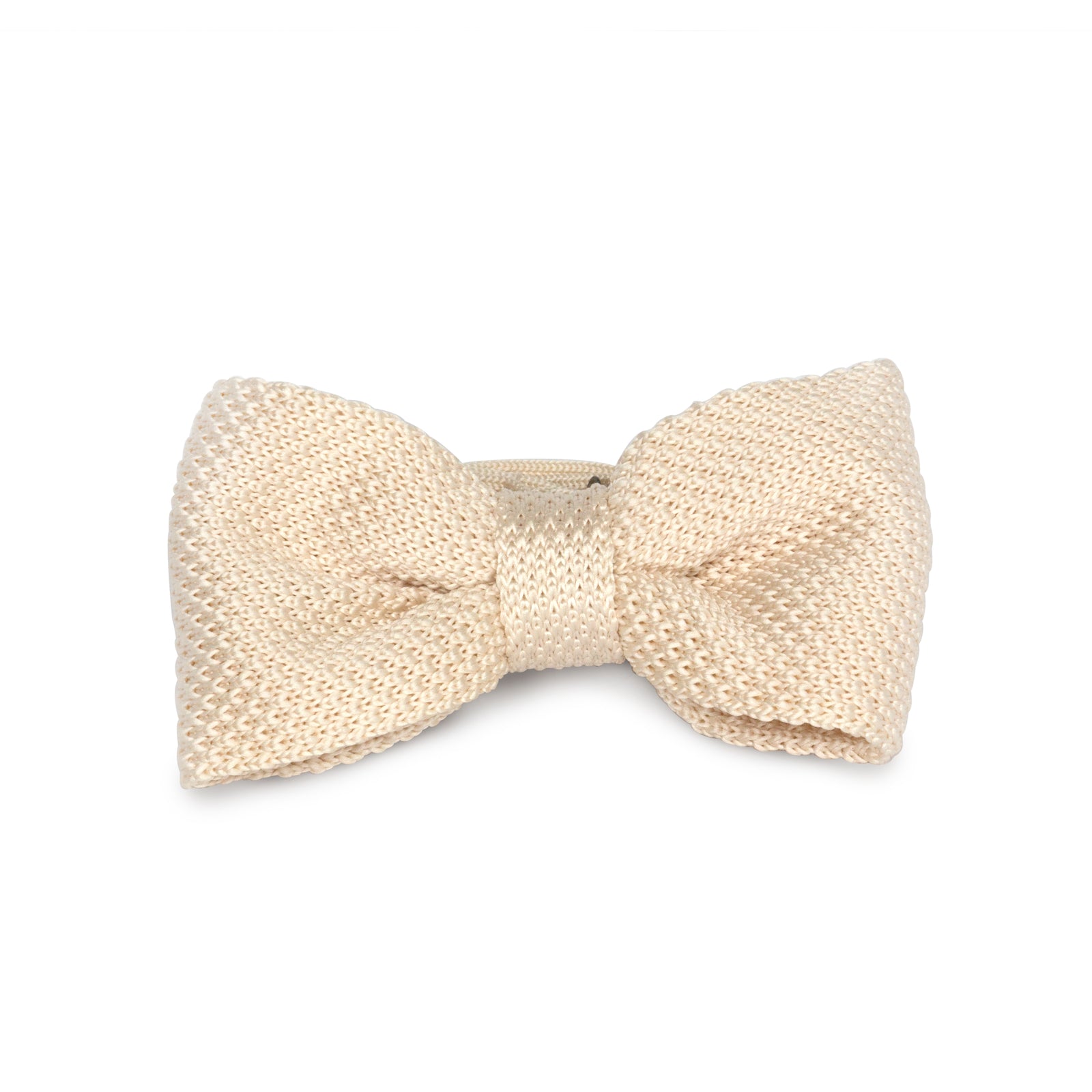 Kids Knit Bow Tie - White Cream