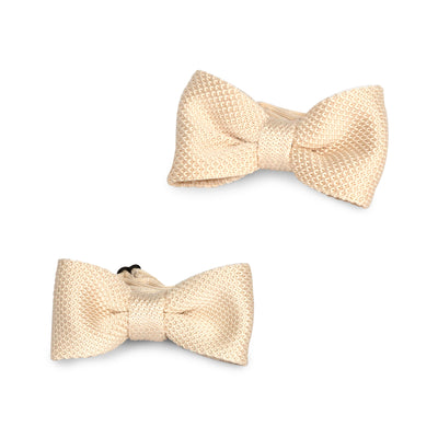 Kids Knit Bow Tie - White Cream