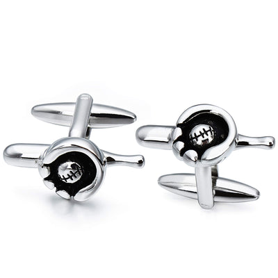 Baseball Bat, Glove and Ball Cufflinks in Silver