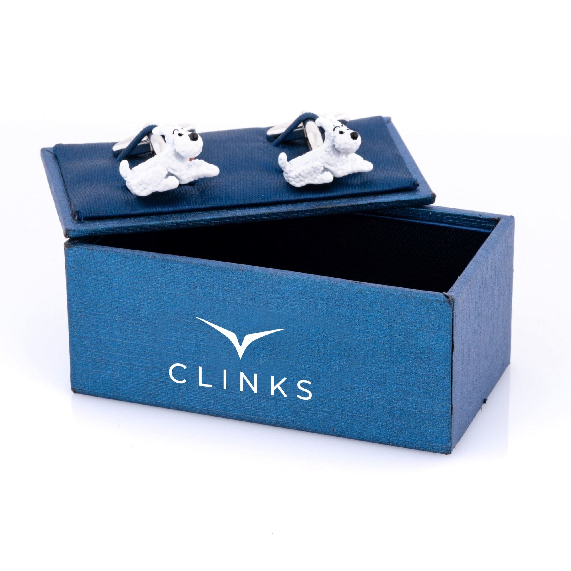 "Snowy" Tintin White Terrier Dog Cufflinks Novelty Cufflinks Clinks Australia 
