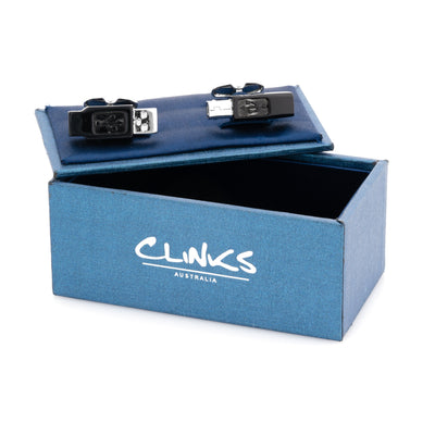 Black USB Cable Cufflinks