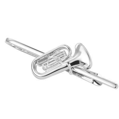 Tuba Tie Bar in Silver