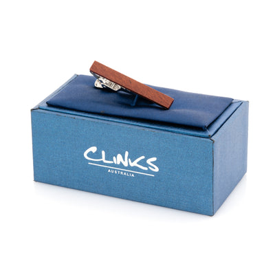 Red Wood Small Tie Clip