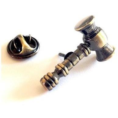 Auctioneer Gavel Lapel Badge, Novelty Cufflinks, ZBC1146,  Mens Cufflinks, Cufflinks, Cuffed, Clinks, Clinks Australia