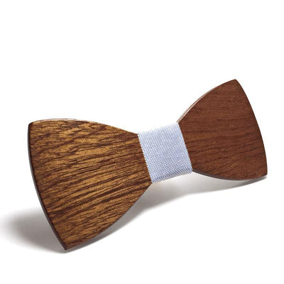 Dark Wood Light Cork Adult Bow Tie