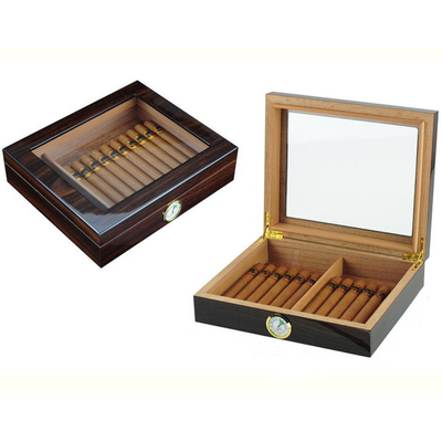 12-20 CT Walnut Cigar Humidor Spanish Cedar Box for Cigars