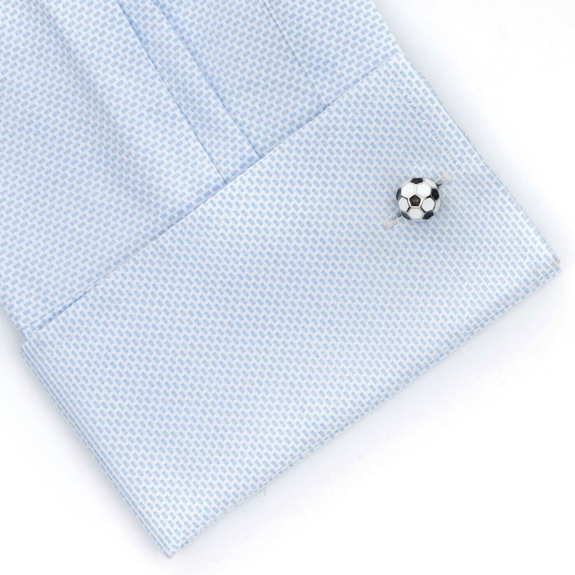 3D Black and White Soccer Ball Football Cufflinks Novelty Cufflinks Clinks Australia 