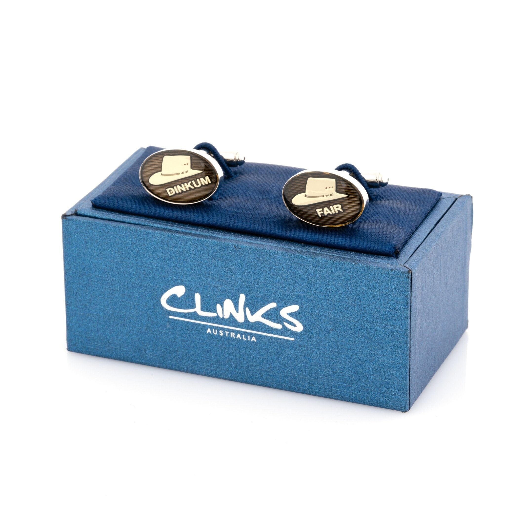 Australian Fair Dinkum Akubra Hat Cufflinks Novelty Cufflinks Clinks Australia 