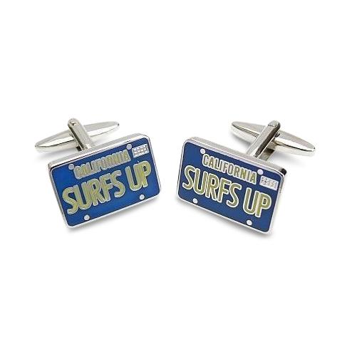 Surfs Up Licence Plate Cufflinks