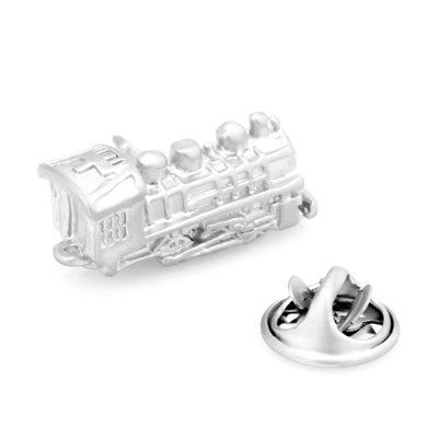 Train Lapel Pin - Silver