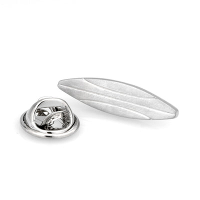 Silver Surfboard Lapel Pin