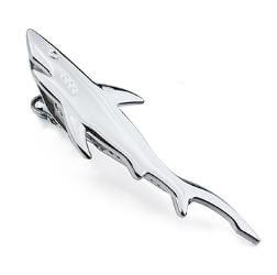 Brushed Shark Tie Clip