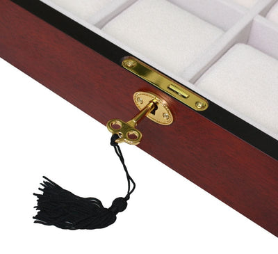 Cherry Wooden Watch Box, 8 Watch Box, Cuffed Watch Box, Clinks Australia Watch Box, Cherry Watch Boxes on Cuffed, Australia Watch Box, Watch Storage Box, Watch Display Box, 8 Slots Watch Box, Watch Boxes for 8, Cherry Watch Box, Wooden Watch Box, Cherry, Watch Boxes, CB5000, Clinks.com