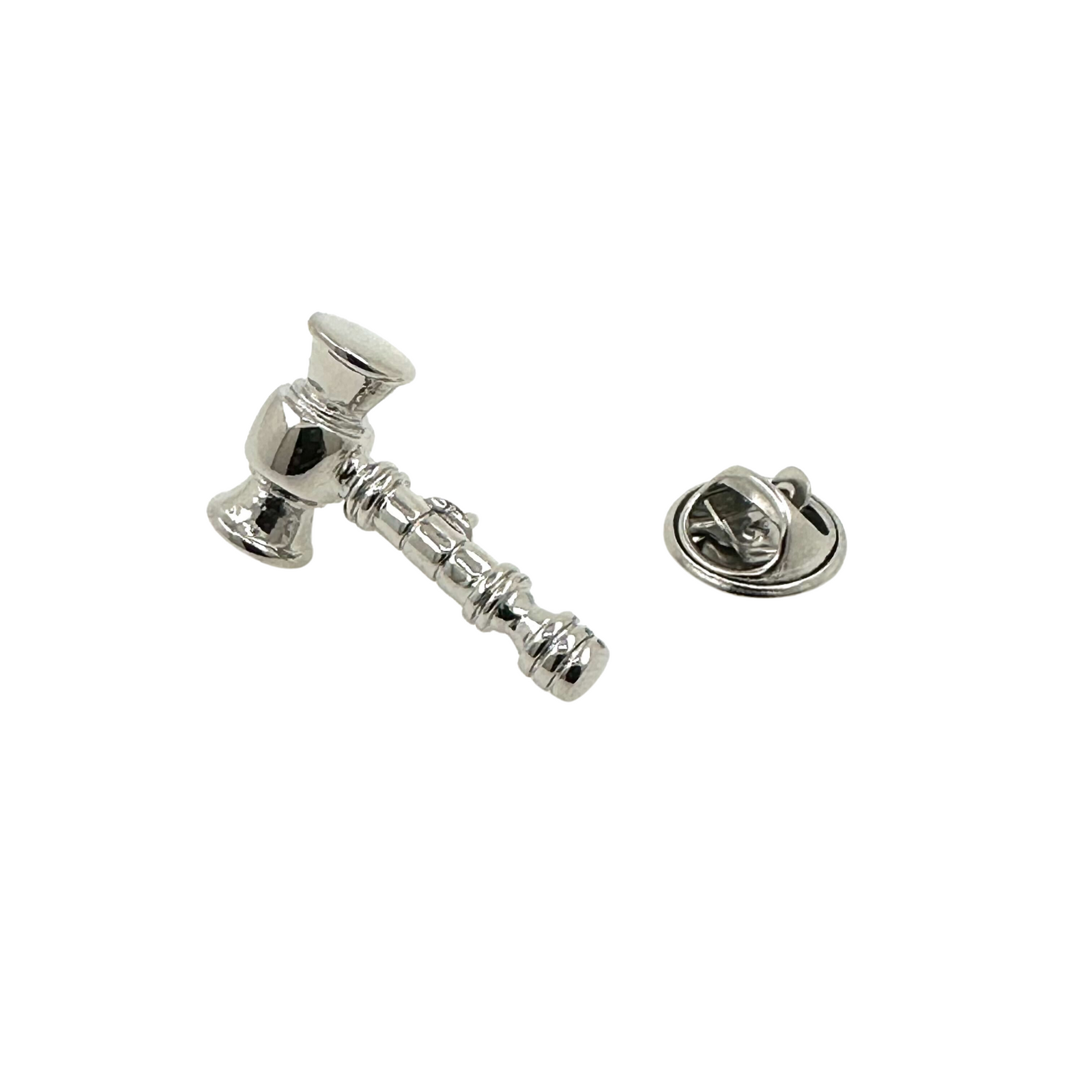 Silver Gavel Lapel Pin