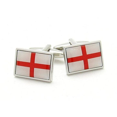 Red & White St George's Cross Cufflinks