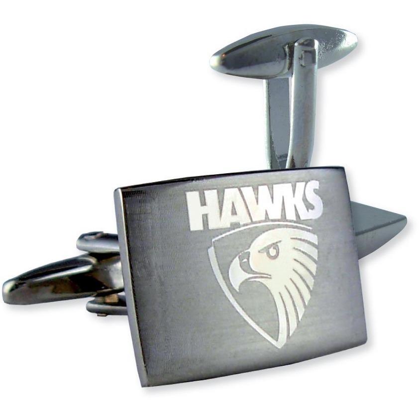 Silver Hawthorne Hawks AFL Cufflinks