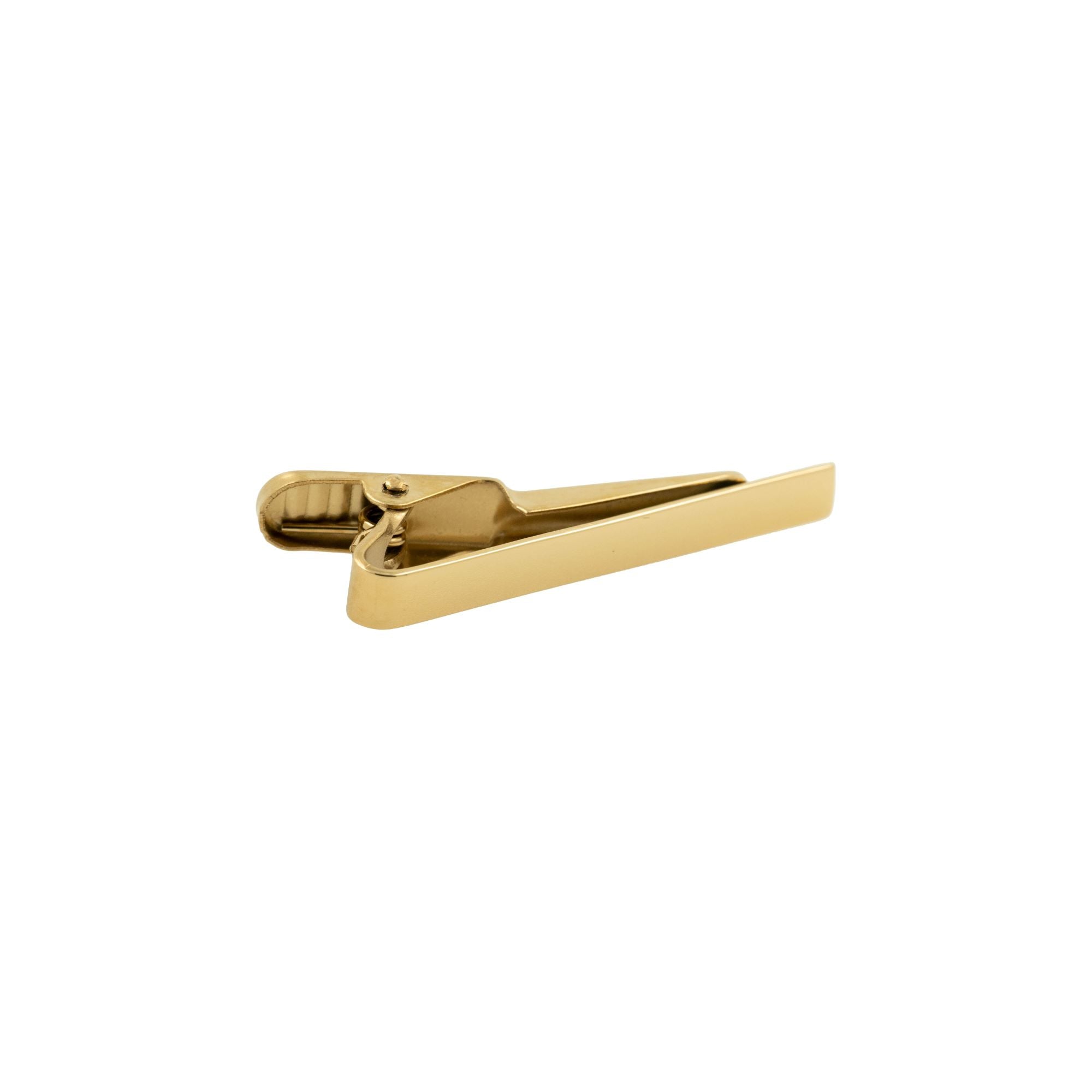 Small Shiny Gold Tie Clip 40mm