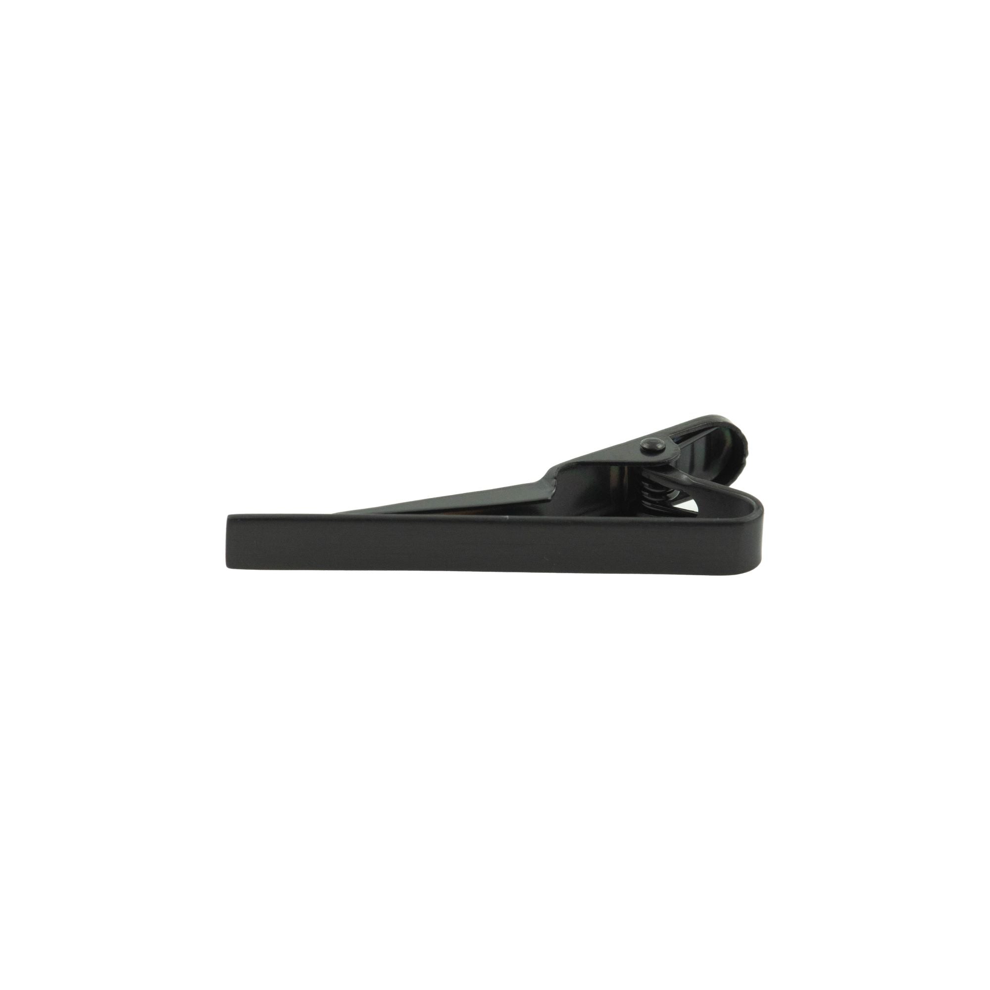 Small Matte Black Tie Clip 40mm