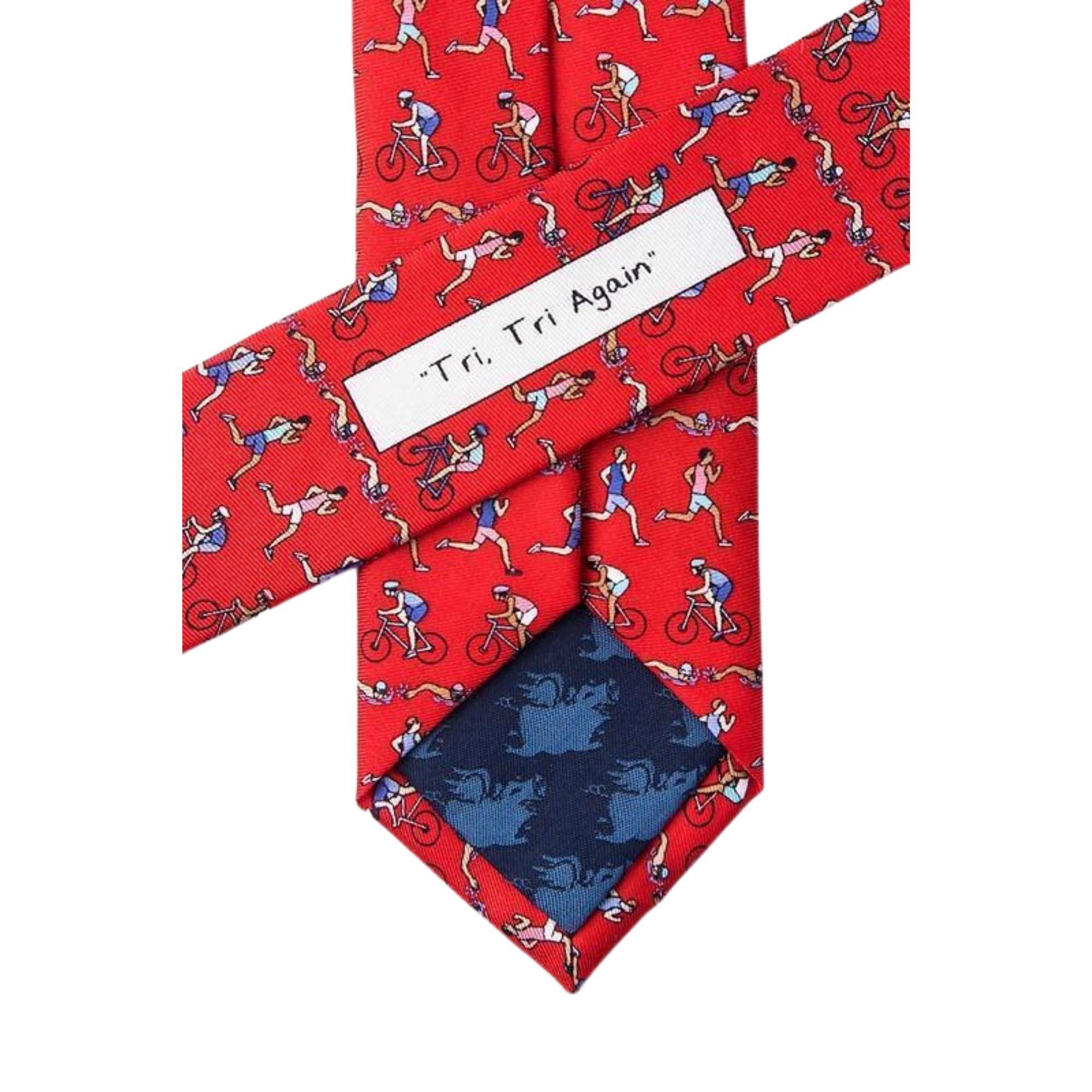 "Tri, Tri Again" Skinny Tie Ties Clinks 