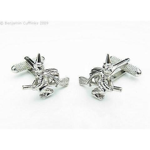 Witch on Broom Cufflinks