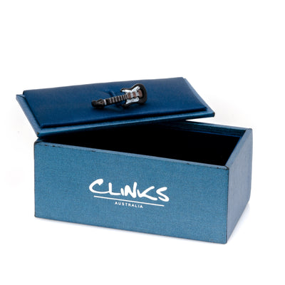 Black Electric Guitar Lapel Pin